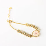 Boho Jade Layered Bracelet Chain Fish Bone Bracelet