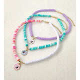 Boho Yin Yang Cross Colorful Clay Bead Necklace for Women
