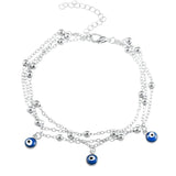 Boho Eye Pendants Anklets Silver Foot Chains Ankle Bracelet Beach Jewelry