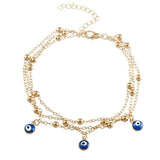 Boho Eye Pendants Anklets Silver Foot Chains Ankle Bracelet Beach Jewelry