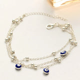 Boho Eye Pendants Anklets Silver Foot Chains Ankle Bracelet Beach Jewelry