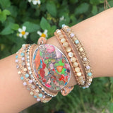 Boho Stone Wrap Bracelet for Women