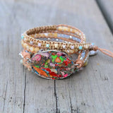 Boho Stone Wrap Bracelet for Women