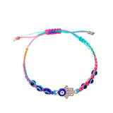 Woven Rope Chain Bracelet with Evil Eye Charms for Women Men