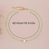 BohoBliss Single Pearl Necklace Colorful Beads Freshwater Pearl Choker