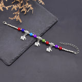 Boho Moon Elephant Metal Pendant Women's Bracelet
