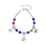 Boho Moon Elephant Metal Pendant Women's Bracelet