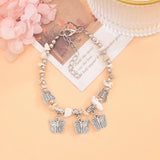 Boho Elephant Charm Bracelet Natural Stone Beads Boho Style