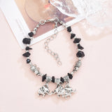Boho Elephant Charm Bracelet - Natural Stone Beads - Women's Boho Style