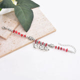 Boho Elephant Charm Bracelet - Natural Stone Beads - Women's Boho Style