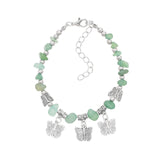 Boho Elephant Charm Bracelet Natural Stone Beads Boho Style