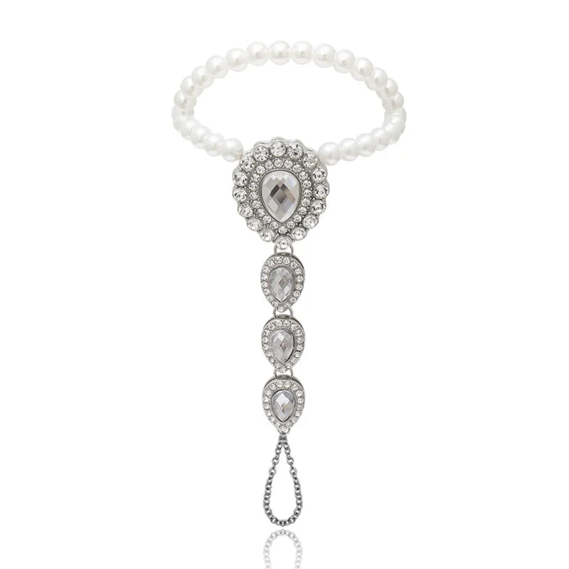 Bohemian Rhinestone Toe Anklet Foot Jewelry for Women