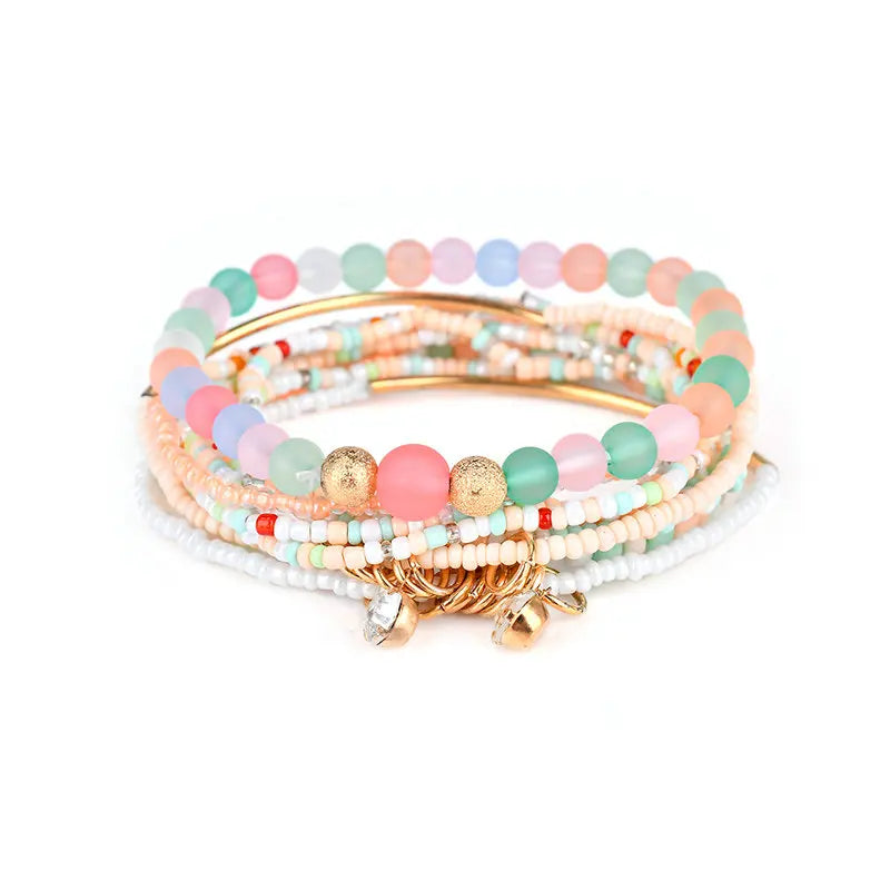 Boho Multicolor Beads Bracelet Set for Women