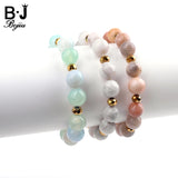 Bojiu Women's Crystal Zircon Beads Bracelet Natural Stone Charms BC143