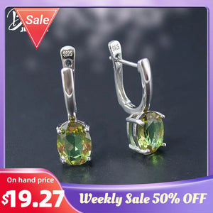 Zultanite Earrings 925 Silver Green Oval 9*7mm Diaspore Crystal Jewelry