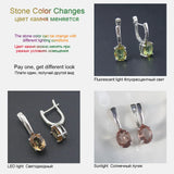 Zultanite Earrings 925 Silver Green Oval 9*7mm Diaspore Crystal Jewelry