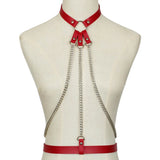 Bondage Chain Harness Leather Belt Cage Gothic Body Chain Women
