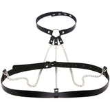 Bondage Chain Harness Leather Belt Cage Gothic Body Chain Women