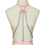 Bondage Chain Harness Leather Belt Cage Gothic Body Chain Women