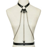 Bondage Chain Harness Leather Belt Cage Gothic Body Chain Women