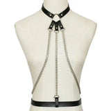Bondage Chain Harness Leather Belt Cage Gothic Body Chain Women