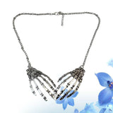 Exaggerated Bone Necklace Palm Neck Ornaments Alloy Necklace Halloween
