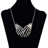 Exaggerated Bone Necklace Palm Neck Ornaments Alloy Necklace Halloween