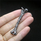 Bone Pendant Stainless Steel Gothic Biker Punk Necklace