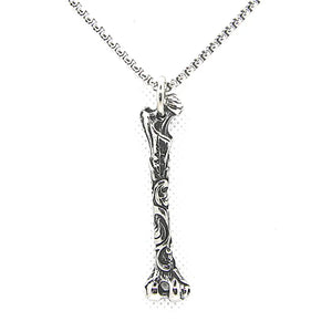 Bone Pendant Stainless Steel Gothic Biker Punk Necklace