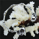 Skeleton Bracelet 316L Stainless Steel Punk Gothic Bangle