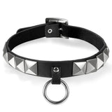 Boniskiss Collar Punk Square Gothic Choker Harajuku Leather Neck Buckle