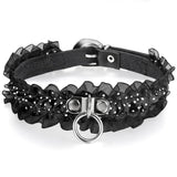 Boniskiss Sexy Punk Gothic Lace Leather Choker Necklace