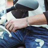 Personalized Engraved Men's ID Bracelet Bangle Stainless Steel