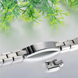 Personalized Engraved Men's ID Bracelet Bangle Stainless Steel