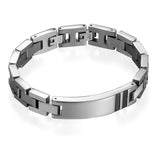 Personalized Engraved Men's ID Bracelet Bangle Stainless Steel