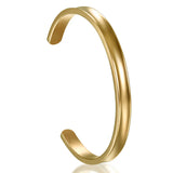 Boniskiss Bangles Jewelry Stainless Steel 6mm Women Cuff Bracelet