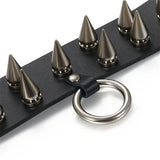 Boniskiss Hot Punk Goth Wide Leather Choker Necklace