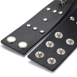 Boniskiss Hot Punk Goth Wide Leather Choker Necklace