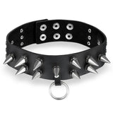 Boniskiss Hot Punk Goth Wide Leather Choker Necklace