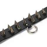 Boniskiss Hot Punk Goth Wide Leather Choker Necklace