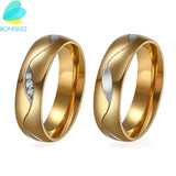 Boniskiss Wedding Ring Love Couple Stainless Steel Anniversary Gift
