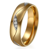 Boniskiss Wedding Ring Love Couple Stainless Steel Anniversary Gift
