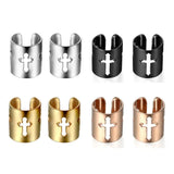 Wide Cross Ear Cuff Clip Earrings No Piercing Men Jewelry