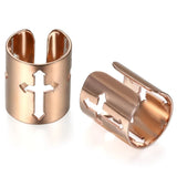 Wide Cross Ear Cuff Clip Earrings No Piercing Men Jewelry