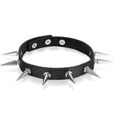 Boniskiss Gothic Rivet Choker Necklace Leather Pendant Collar Charm