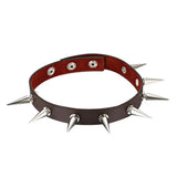 Boniskiss Gothic Rivet Choker Necklace Leather Pendant Collar Charm