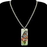Acrylic Rectangle Spot Butterfly Necklace Choker