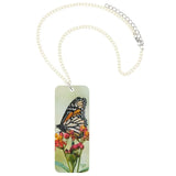 Acrylic Rectangle Spot Butterfly Necklace Choker