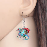 Floral Dragon Dinosaur Earrings Drop Dangle Animal Jewelry for Women Girls Teens
