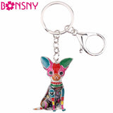 Chihuahuas Dog Key Chain for Women Girls Bag Car Pendant